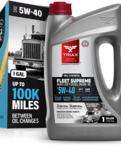 Triax Fleet Supreme ESP 5W-40 API CK-4 Full Synthetic Heavy Duty Diesel Engine Oil | Moly Boron Friction Modified | Extended Drain (1 Gallon)