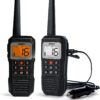 Uniden Atlantis 155 Handheld Two-Way VHF Marine Radio, Floating IPX8 Submersible Waterproof, Dual-Color Screen, All USA/International/Canadian Marine Channels, NOAA Weather Alert, 10 Hour Battery