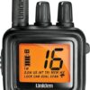 Uniden MHS75 Waterproof Handheld 2-Way VHF Marine radio, Submersible, Selectable 1/2.5/5 Watt Transmit Power. All USA/International and Canadian Marine Channels - Color Black