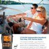 Uniden MHS75 Waterproof Handheld 2-Way VHF Marine radio, Submersible, Selectable 1/2.5/5 Watt Transmit Power. All USA/International and Canadian Marine Channels - Color Black