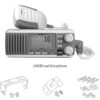 Uniden UM385 25 Watt Fixed Mount Marine Vhf Radio, Waterproof IPX4 with Triple Watch, Dsc, Emergency/Noaa Weather Alert, All Usa/International/Canadian Marine Channels, Memory Channel Scan, White