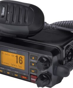 Uniden UM385BK 25 Watt Fixed Mount Marine VHF Radio, Waterproof, Noaa Weather Alert, All USA/Intl/Canadian Marine Channels