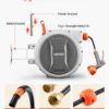 VEVOR Retractable Garden Hose Reel, 1/2 Inch x 145 ft Wall Mounted Hose Reel, Heavy Duty Garden Hose Reel with 9 Patterns Nozzle, Any Length Lock, Upgraded Slow Return System and 180°Swivel Bracket