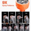 VEVOR Retractable Garden Hose Reel, 1/2 Inch x 145 ft Wall Mounted Hose Reel, Heavy Duty Garden Hose Reel with 9 Patterns Nozzle, Any Length Lock, Upgraded Slow Return System and 180°Swivel Bracket