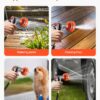 VEVOR Retractable Garden Hose Reel, 1/2 Inch x 145 ft Wall Mounted Hose Reel, Heavy Duty Garden Hose Reel with 9 Patterns Nozzle, Any Length Lock, Upgraded Slow Return System and 180°Swivel Bracket