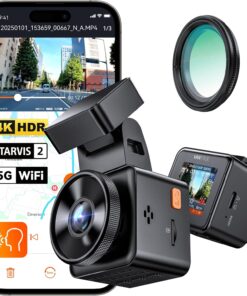 Vantrue E1 Pro 4K Mini Dash Cam Front, STARVIS 2 PlatePix HDR Night Vision Car Camera, Built-in 5G WiFi GPS, 1.54'' IPS Screen, Voice Control, 24/7 Buffered Parking Mode, Support 1TB Max