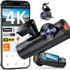 Vantrue N4 Pro S 4K 3 Channel Dash Cam w Triple STARVIS 2, 4K+1080P+2.5K Front Inside Rear Dash Camera, 4+2.5K Dual Channel, HDR IR Night Vision, Voice Control, Parking Mode, GPS, Wi-Fi, Support 1TB