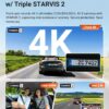 Vantrue N4 Pro S 4K 3 Channel Dash Cam w/Triple STARVIS 2, 4K+1080P+2.5K Front Inside Rear Dash Camera, 4+2.5K Dual Channel, HDR IR Night Vision, Voice Control, Parking Mode, GPS, Wi-Fi, Support 1TB
