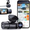 Vantrue N4S 3 Channel Front Inside Rear Dash Cam, 2.7K+1440P+1440P WiFi Dash Camera w/PlatePix™, STARVIS 2 x HDR x IR Night Vision, Voice Control, GPS, 24/7 Parking Mode, Support 1TB Max
