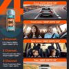 Vantrue N5 4 Channel WiFi 360° All Sides Dash Cam, STARVIS 2, IR Night Vision, 2.7K+1080P*3 Front Rear Inside Dashcam, Voice Control, GPS, 24 Hours Buffered Parking Mode Dash Camera, 512GB Max (N5)