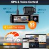 Vantrue N5S 4 Channel 360 Degree 2.7K Dash Cam, 4CH STARVIS 2 Night Vision, 2.7K+1080P*2+1440P Front Rear Inside Dashcam, 24/7 Buffered Parking Mode, WiFi, Voice Control, Dual GPS, Support 1TB Max