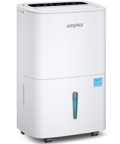 Waykar 120 Pints 2025 Energy Star Home Dehumidifier for Spaces up to 6,000 Sq. Ft, Ideal for Basement, Bathroom and Large Room with Drain Hose, Portable, Auto Defrost and Self-Drying
