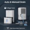 Waykar 120 Pints 2025 Energy Star Home Dehumidifier for Spaces up to 6,000 Sq. Ft, Ideal for Basement, Bathroom and Large Room with Drain Hose, Portable, Auto Defrost and Self-Drying