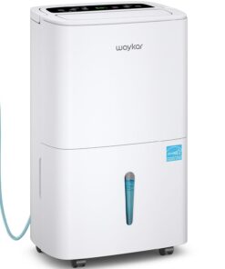 Waykar 150 Pints 2025 Energy Star Dehumidifier with Pump for Spaces up to 7,000 Sq. Ft at Commercial and Industrial Large Room, Warehouse, Home, Basement, with Drain Hose, Auto Defrost, Self-Drying