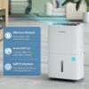 Waykar 150 Pints 2025 Energy Star Dehumidifier with Pump for Spaces up to 7,000 Sq. Ft at Commercial and Industrial Large Room, Warehouse, Home, Basement, with Drain Hose, Auto Defrost, Self-Drying
