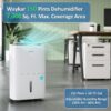 Waykar 150 Pints 2025 Energy Star Dehumidifier with Pump for Spaces up to 7,000 Sq. Ft at Commercial and Industrial Large Room, Warehouse, Home, Basement, with Drain Hose, Auto Defrost, Self-Drying