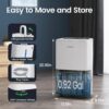 Waykar Max 80 Pint/D(Standard 62Pint/D) Energy Star Home Dehumidifier for Spaces up to 5,000 Sq. Ft, Ideal for Basement, Bathroom and Large Room with Drain Hose, Portable, Auto Defrost and Self-Drying