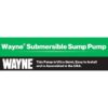 Wayne 57629-WYN1 1/2-HP 120 -Volt 85-Gallon Stainless steel Submersible sump pump Wayne 57629-WYN1 1/2-HP 120 -Volt 85-Gallon Stainless steel Submersible sump pump