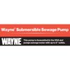 Wayne 58181-WYN1 1/2-HP 120 -Volt 167-Gallon Cast iron Sewage sump pump