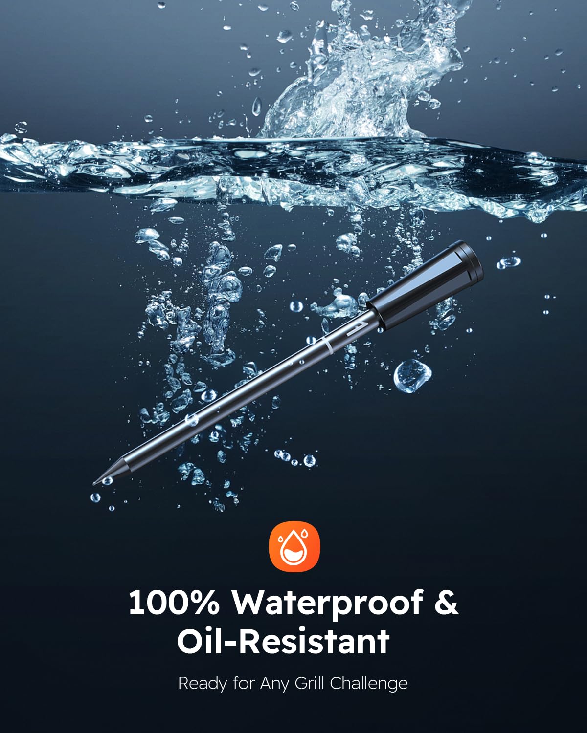 Wireless Meat Thermometer with App Control, 600FT Bluetooth Range, Dual Probes & 6 Sensors, 0.5S Instant Read, LCD Display, IP67 Waterproof Real-Time Monitoring & Smart Alerts for BBQ, Grill, Oven25 Wireless Meat Thermometer with App Control, 600FT Bluetooth Range, Dual Probes & 6 Sensors, 0.5S Instant Read, LCD Display, IP67 Waterproof Real-Time Monitoring & Smart Alerts for BBQ, Grill, Oven