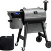 Z GRILLS Wood Pellet Grill Smoker with PID 3.0 Controller, 459 SQ.IN, 450°F Max Temperature, 8 in-1 BBQ Grill, LCD Screen, Meat Probes, Rain Cover, Backyard Camping Bake and Roast, 450E