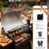 Z GRILLS Wood Pellet Grill Smoker with PID 3.0 Controller, 459 SQ.IN, 450°F Max Temperature, 8 in-1 BBQ Grill, LCD Screen, Meat Probes, Rain Cover, Backyard Camping Bake and Roast, 450E