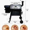 Z GRILLS Wood Pellet Grill Smoker with PID 3.0 Controller, 459 SQ.IN, 450°F Max Temperature, 8 in-1 BBQ Grill, LCD Screen, Meat Probes, Rain Cover, Backyard Camping Bake and Roast, 450E