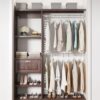 allen + roth Hartford Reach-in Tower system Java Ventilated Shelving Wood Closet System