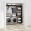 allen + roth Hartford Reach-in Tower system Java Ventilated Shelving Wood Closet System