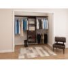 allen + roth Hartford Reach-in Tower system Java Ventilated Shelving Wood Closet System