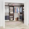 allen + roth Hartford Reach-in Tower system Java Ventilated Shelving Wood Closet System