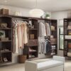 allen + roth Hartford Reach-in Tower system Java Ventilated Shelving Wood Closet System