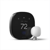 ecobee Premium Black Smart Compatible Thermostat and room sensor with Wi-Fi Compatibility