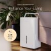 hOmeLabs Dehumidifier - Advanced Humidity & Moisture Control, Quiet, Efficient, Auto Shut-off, Ideal for Home, Basement, Office - 3,500 Sq Ft Wi-Fi (25 Pint MAX 64 Pint at 95°F, 90% RH)