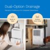 hOmeLabs Dehumidifier - Advanced Humidity & Moisture Control, Quiet, Efficient, Auto Shut-off, Ideal for Home, Basement, Office - 3,500 Sq Ft Wi-Fi (25 Pint MAX 64 Pint at 95°F, 90% RH)