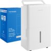 hOmeLabs Dehumidifier - Advanced Humidity & Moisture Control, Quiet, Efficient, Auto Shut-off, Ideal for Home, Basement, Office - 4,500 Sq Ft Wi-Fi (32 Pint MAX 80 Pint at 95°F, 90% RH)