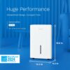 hOmeLabs Dehumidifier - Advanced Humidity & Moisture Control, Quiet, Efficient, Auto Shut-off, Ideal for Home, Basement, Office - 4,500 Sq Ft Wi-Fi (32 Pint MAX 80 Pint at 95°F, 90% RH)