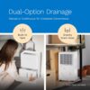 hOmeLabs Dehumidifier - Advanced Humidity & Moisture Control, Quiet, Efficient, Auto Shut-off, Ideal for Home, Basement, Office - 4,500 Sq Ft Wi-Fi (32 Pint MAX 80 Pint at 95°F, 90% RH)