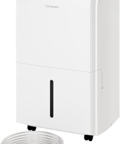 hOmeLabs Dehumidifier for Home, Office, Basements with Powerful Moisture Removal, Humidity Control, Auto Shut-off, Quiet Operation - 6,000 Sq Ft Rooms (40 Pint MAX 104 Pint at 95°F, 90% RH) with Pump