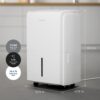 hOmeLabs Dehumidifier for Home, Office, Basements with Powerful Moisture Removal, Humidity Control, Auto Shut-off, Quiet Operation - 6,000 Sq Ft Rooms (40 Pint MAX 104 Pint at 95°F, 90% RH) with Pump