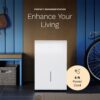 hOmeLabs Dehumidifier for Home, Office, Basements with Powerful Moisture Removal, Humidity Control, Auto Shut-off, Quiet Operation - 7,000 Sq Ft Wi-Fi (50 Pint MAX 120 Pint at 95°F, 90% RH)