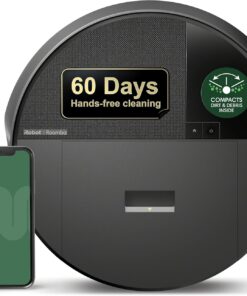 iRobot Roomba 205 DustCompactor Vac Robot Vacuum - Compacts Dirt Inside, No Emptying for 60 Days, Space Saving, No Dock Needed, Bagless, Intense Power-Lifting Suction, LiDAR Navigation, Multi-Surface