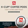 illy Coffee K Cup, Pods for Keurig Machines, Forte Dark Roast, 100% Arabica, Premium Italian Coffee, 10 Count, 6 Pack