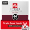 illy Coffee K Cup, Pods for Keurig Machines, Intenso Dark Roast, 100% Arabica, Premium Italian Coffee, 10 Count, 6 Pack