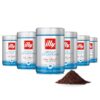 illy Decaf Ground Espresso Coffee, Classico Decaffeinated Medium Roast, 100% Arabica, Premium Italian Coffee, Pre-Ground for Espresso Machines, 8.8oz, 6 Pack