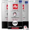 illy Espresso Compatible Capsules, Coffee Pods for Nespresso Original Line Machine, Forte Dark Roast, 100% Arabica, Premium Italian Coffee, Single Serve, 10 Count, 10 Pack