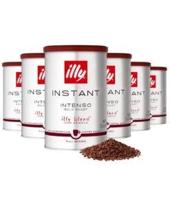 illy Instant Coffee, Intenso Dark Roast, 100% Arabica, Premium Italian Coffee, 3.3oz, 6 Pack
