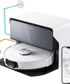 roborock S8 MaxV Ultra with Refill & Drainage System Robot Vacuum and Mop, Check Installation Space First, FlexiArm Design, Auto Mop Wash&Dry 10000Pa Suction, Obstacle Avoidance, 20mm Auto Mop Lifting