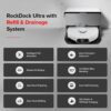 roborock S8 MaxV Ultra with Refill & Drainage System Robot Vacuum and Mop, Check Installation Space First, FlexiArm Design, Auto Mop Wash&Dry 10000Pa Suction, Obstacle Avoidance, 20mm Auto Mop Lifting