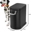 simplehuman 25 Liter, 27 lb / 12.2 kg Medium Pet Food Storage Container for Dog Food, Cat Food, and Bird Feed, Alloy Steel, Matte Black